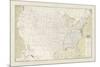 United States Outline Map-The Vintage Collection-Mounted Giclee Print