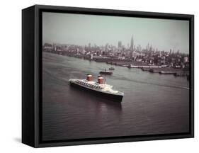 United States Passing New York Skyline-null-Framed Stretched Canvas