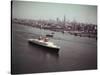 United States Passing New York Skyline-null-Stretched Canvas