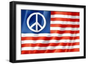 United States Peace Flag-daboost-Framed Art Print