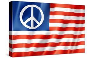 United States Peace Flag-daboost-Stretched Canvas