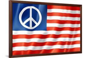 United States Peace Flag-daboost-Framed Art Print