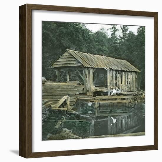 United States (Penna County - Near Cresson), a Sawmill in the Allegheny Mountains-Leon, Levy et Fils-Framed Photographic Print