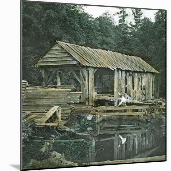 United States (Penna County - Near Cresson), a Sawmill in the Allegheny Mountains-Leon, Levy et Fils-Mounted Photographic Print