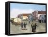 United States. Purcell. Oklahoma. Main Street after the Land Rush, 1889.-Tarker-Framed Stretched Canvas