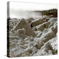 United States, Sea of Ice on the Niagara River-Leon, Levy et Fils-Stretched Canvas