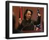 United States Secretary of State Condoleezza Rice Gestures at a News Conference-null-Framed Photographic Print