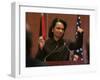 United States Secretary of State Condoleezza Rice Gestures at a News Conference-null-Framed Photographic Print