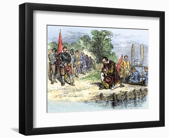 United States, State of Virginia: Arrival of Lord De La Warre to Restore Order and Regain the Law I-null-Framed Giclee Print