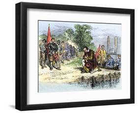 United States, State of Virginia: Arrival of Lord De La Warre to Restore Order and Regain the Law I-null-Framed Giclee Print