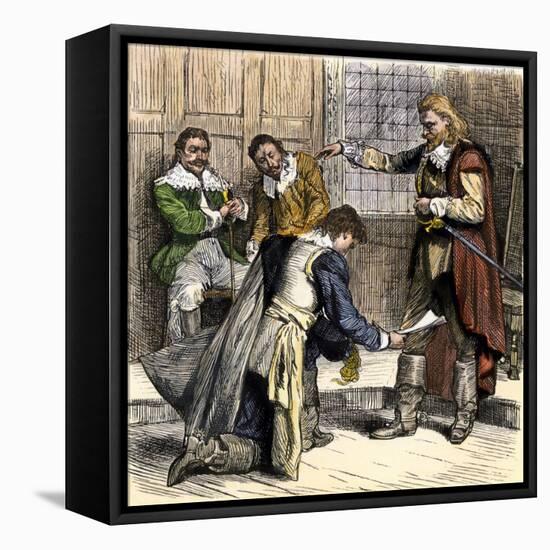 United States, State of Virginia: Submission of Nathaniel Bacon to Governor Berkeley, Colony of Vir-null-Framed Stretched Canvas