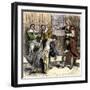 United States, State of Virginia: Submission of Nathaniel Bacon to Governor Berkeley, Colony of Vir-null-Framed Giclee Print