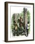 United States, State of West Virginia: Geometres of the English Monarchy Marking Tree Trunks in Wes-null-Framed Giclee Print