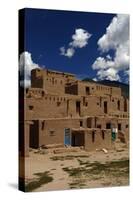 United States, Taos Pueblo, Adobe Buildings-null-Stretched Canvas