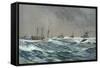 United States War-Ships in a Blow-Squally Weather Off the Cuban Coast-Carlton T. Chapman-Framed Stretched Canvas