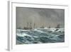 United States War-Ships in a Blow-Squally Weather Off the Cuban Coast-Carlton T. Chapman-Framed Giclee Print
