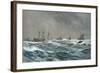 United States War-Ships in a Blow-Squally Weather Off the Cuban Coast-Carlton T. Chapman-Framed Giclee Print