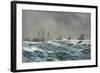 United States War-Ships in a Blow-Squally Weather Off the Cuban Coast-Carlton T. Chapman-Framed Giclee Print