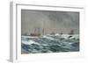 United States War-Ships in a Blow-Squally Weather Off the Cuban Coast-Carlton T. Chapman-Framed Giclee Print