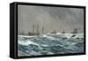 United States War-Ships in a Blow-Squally Weather Off the Cuban Coast-Carlton T. Chapman-Framed Stretched Canvas