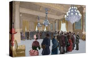 United States. Washington. a Public Reception Day by President Grover Cleveland-null-Stretched Canvas