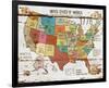 United StatesOf America Map II-null-Framed Art Print