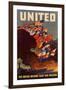 United The United Nations Fight for Freedom WWII War Propaganda-null-Framed Art Print