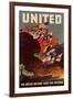 United The United Nations Fight for Freedom WWII War Propaganda-null-Framed Art Print