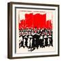 United under Communism - We Can Defeat the West-Chinese Government-Framed Art Print
