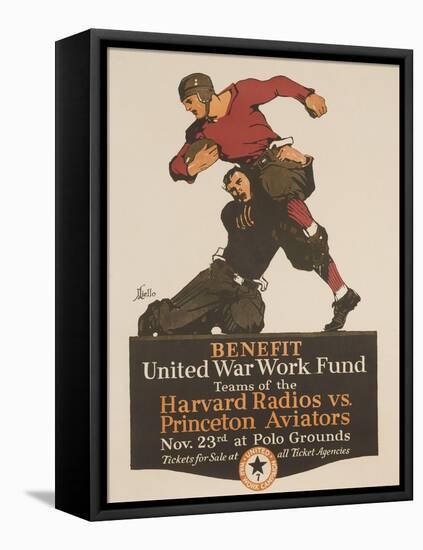 United War Work Fund, Harvard Radios Vs Pricneton Aviators-David Pollack-Framed Stretched Canvas