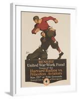 United War Work Fund, Harvard Radios Vs Pricneton Aviators-David Pollack-Framed Giclee Print