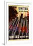United We are Srong, United We Will Win WWII - War Propaganda-null-Framed Art Print