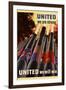 United We are Srong, United We Will Win WWII - War Propaganda-null-Framed Art Print