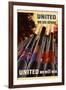 United We are Srong, United We Will Win WWII - War Propaganda-null-Framed Art Print