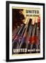 United We are Srong, United We Will Win WWII - War Propaganda-null-Framed Art Print