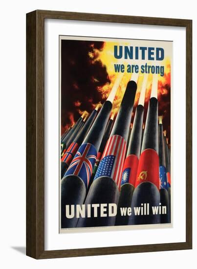 United We are Strong Poster-null-Framed Art Print