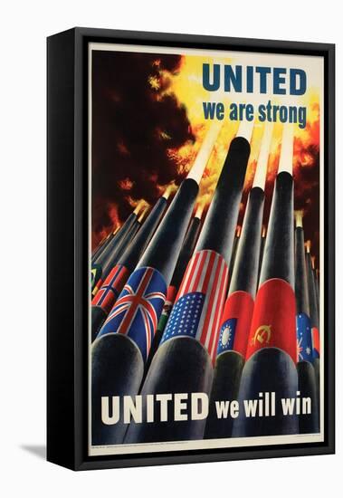 United We are Strong Poster-null-Framed Stretched Canvas