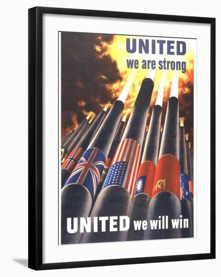 United We are Strong, United We Can Win-Henry Koerner-Framed Art Print