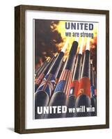 United We are Strong, United We Can Win-Henry Koerner-Framed Art Print