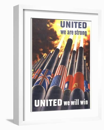 United We are Strong, United We Can Win-Henry Koerner-Framed Art Print