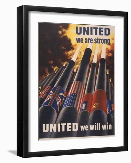 United We are Strong, United We Can Win-null-Framed Art Print