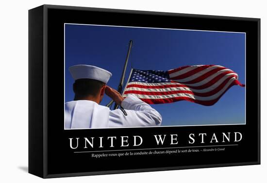 United We Stand: Citation Et Affiche D'Inspiration Et Motivation-null-Framed Stretched Canvas