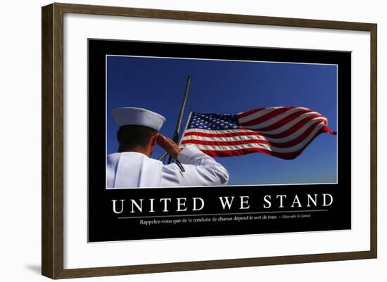 United We Stand: Citation Et Affiche D'Inspiration Et Motivation-null-Framed Photographic Print