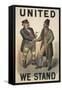 United We Stand'-null-Framed Stretched Canvas