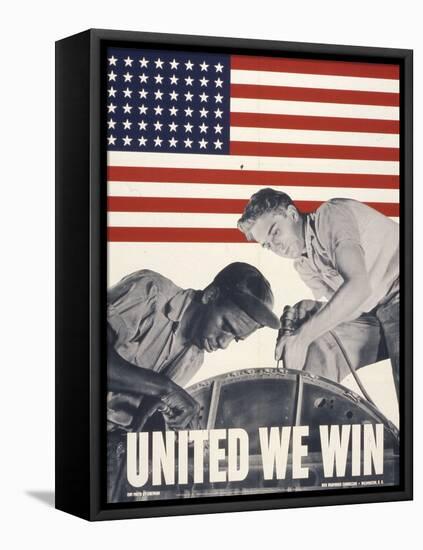 United We Win, US Propaganda Poster-null-Framed Stretched Canvas