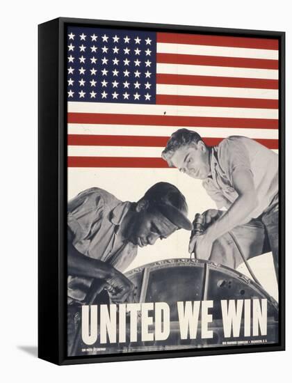 United We Win, US Propaganda Poster-null-Framed Stretched Canvas