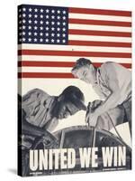 United We Win, US Propaganda Poster-null-Stretched Canvas