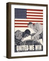 United We Win, US Propaganda Poster-null-Framed Giclee Print