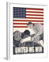 United We Win, US Propaganda Poster-null-Framed Giclee Print