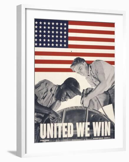 United We Win, US Propaganda Poster-null-Framed Giclee Print